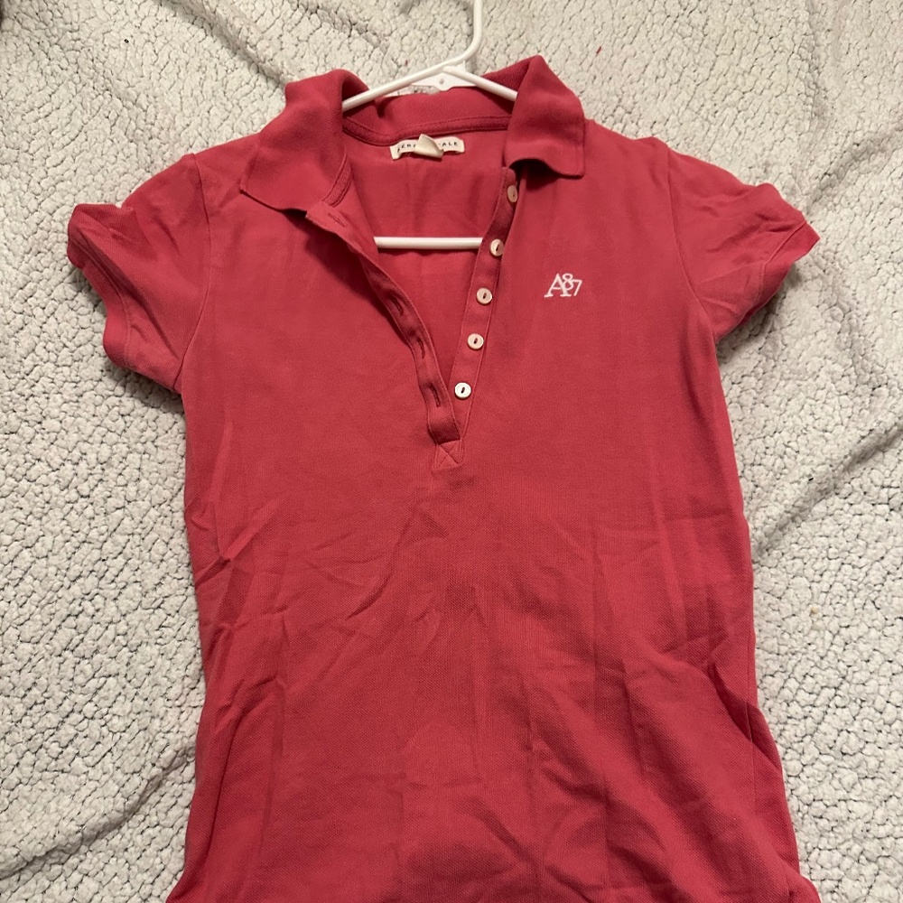 Pink Aeropostale Polo Button Down Shirt
